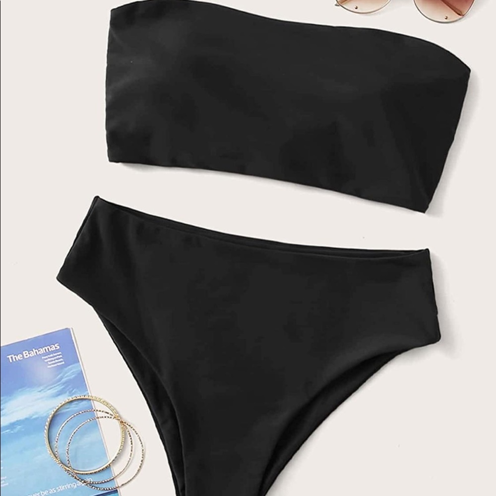 SHEIN Bandeau High Waisted Bikini Swimsuit